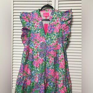 NWT Aldena Ruffle sleeve dress. Never worn.